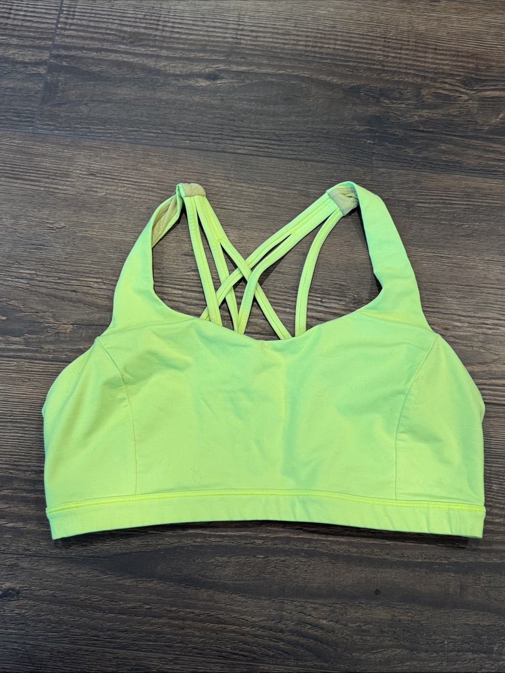 Lululemon athletica Lemon Vibe Yellow Sports Bra size 10